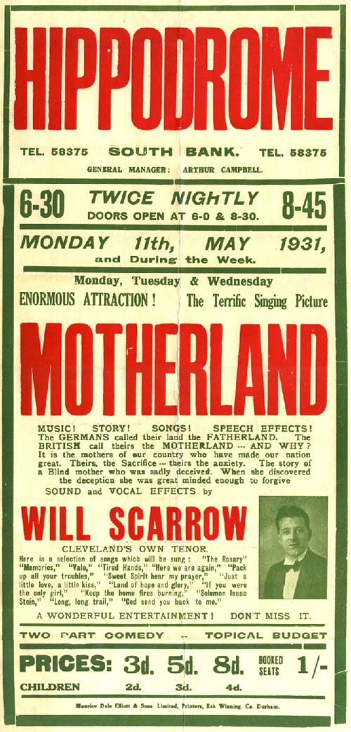Billy Scarrow vocalist in Motherland at Hippodrome, South Bank