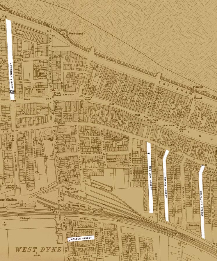 Map of Redcar circa 1926